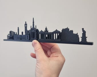 Edinburgh Skyline Silhouette - Engraved Recycled Plastic Ornament