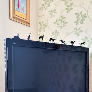 Windhund Art 7-teiliges Set Silhouette Kunstwerk aus recyceltem Kunststoff Windhund Geschenke Adoptieren Sie ein Haustier Neues Welpen Geschenk Bild 3