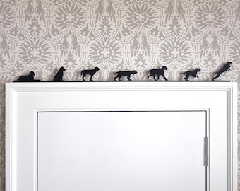 Italian Spinone (7 pce set) | Pet Silhouette Artwork made from Recycled Plastic