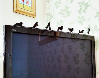 Ruwe Collie (7-delige standaardset) | Silhouet van een huisdier gemaakt van gerecycled plastic | Cadeau voor hondenliefhebbers