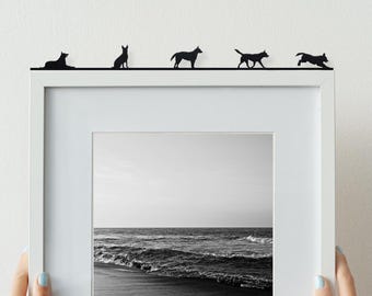 Australian Cattle Dog/Blue Heeler (5 pce short set) - Silhouette Artwork made from Recycled Plastic