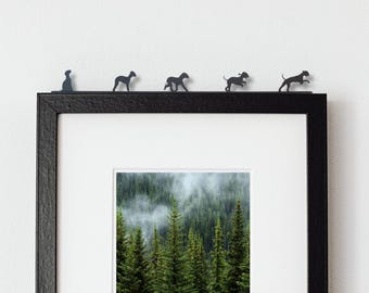 Bedlington Terrier (5 pce short set) - Silhouette Artwork made from Recycled Plastic