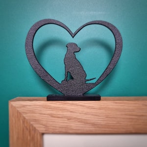 Labrador Retriever Art (ShadowHeart) | Silhouette Artwork made from Recycled Plastic | Adopt a Pet | New Puppy Gift