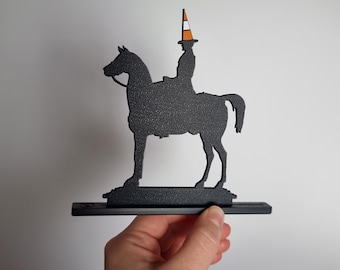 Wellington and Cone Art made from Recycled Plastic | Scottish Artwork made for the little ledges around the home.