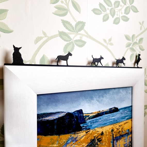 English Bull Terrier (5 pce short set)  | Pet Silhouette Artwork made from Recycled Plastic | For Dog lovers