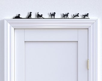 Standard Poodle Door Topper (7 pce set) made from High Quality Recycled Plastic. Pet Artwork designed for little ledges around the home.