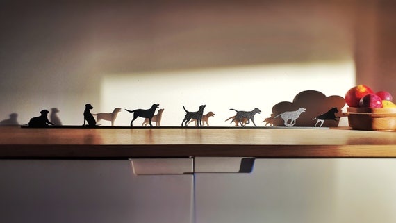 Labrador Retriever Art (7 pce set) | Silhouette Artwork made from Recycled Plastic | Adopt a Pet | New Puppy Gift