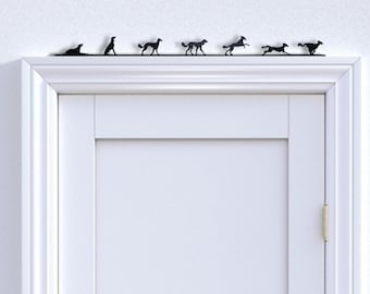 Saluki Door Topper (7 pce set) made from High Quality Recycled Plastic. Pet Artwork designed for little ledges around the home.