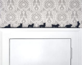 Cardigan Welsh Corgi Door Topper (7 pce set) made from High Quality Recycled Plastic. Pet Artwork designed for little ledges at home.