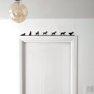 German Wirehaired Pointer (7 pce standard set) | Gorgeous gift for a Dog lover | Silhouette ornament made from black recycled plastic