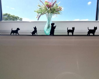 West Highland Terrier (7 tlg Standard Set) | Herrliches Geschenk für einen Hunde-Liebhaber | Silhouette Ornament aus recyceltem Kunststoff |