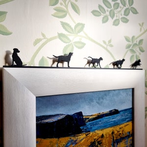 Labrador Retriever Art (5er Set) | Silhouette Kunstwerk aus recyceltem Plastik | Adopt ein Haustier |  Neuer Welpe Geschenk