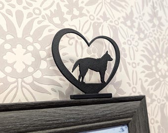 Australian Cattle Dog/Blue Heeler ShadowHeart - Silhouette Artwork made from Recycled Plastic