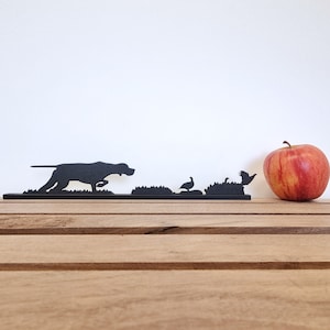 Vlissingen korhoen | Huisdiersilhouetkunstwerk gemaakt van gerecycled plastic | Cadeau hondenliefhebber