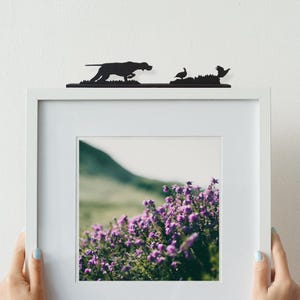 Pointer inglese in volo / Silhouette di animale domestico realizzata in plastica riciclata / Regalo per amanti dei cani