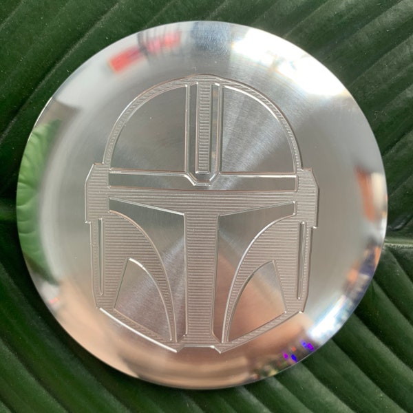 Disc Golf Aluminum Mini Marker - Mandalorian - Star Wars Engraved