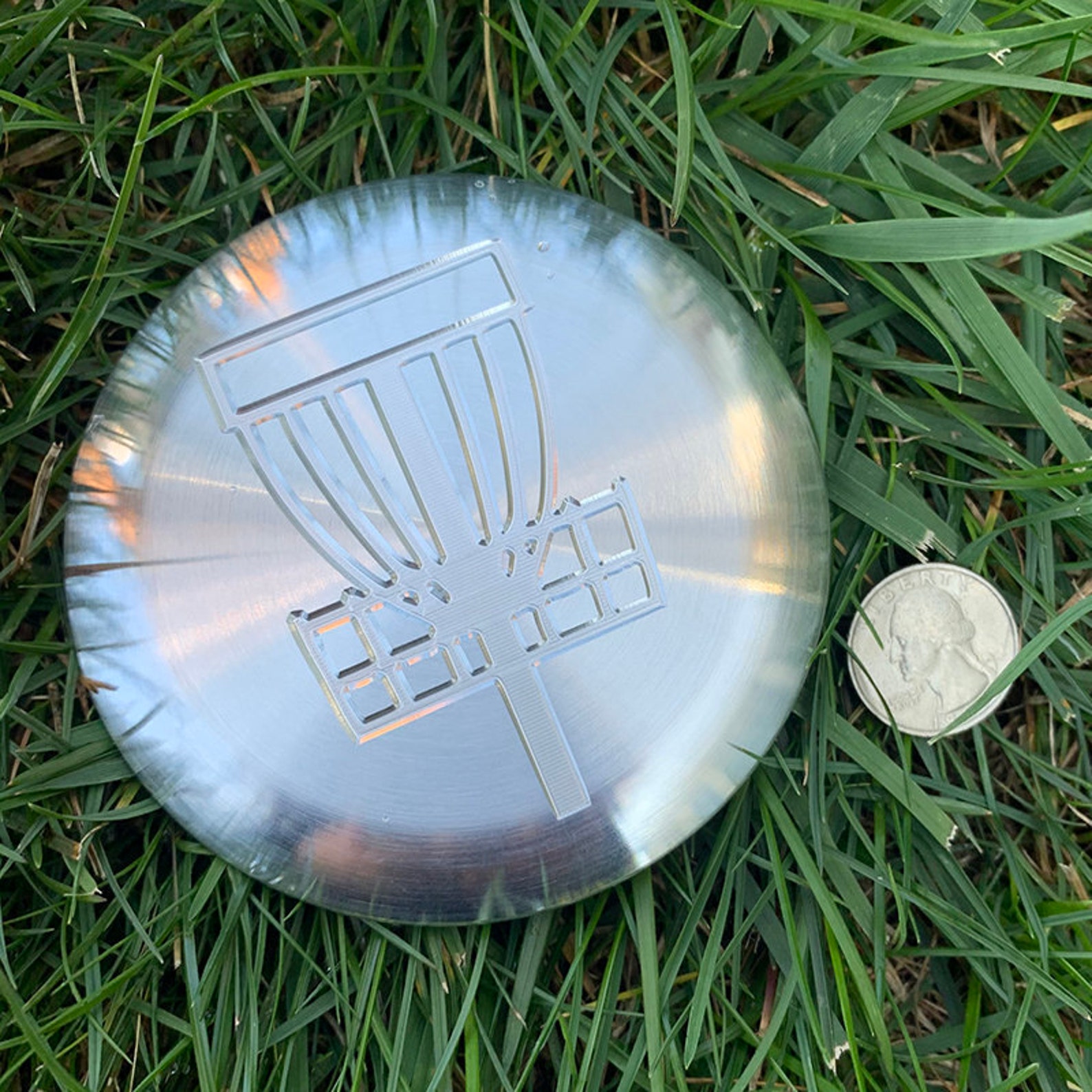Disc Golf Aluminum Mini Marker Disc Golf Basket Engraved Etsy