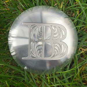 Disc Golf Aluminum Mini Marker - Decorative Font Engraved