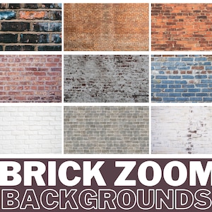 Zoom Background Download - Brick Zoom Background - Virtual Backdrop Instant Download