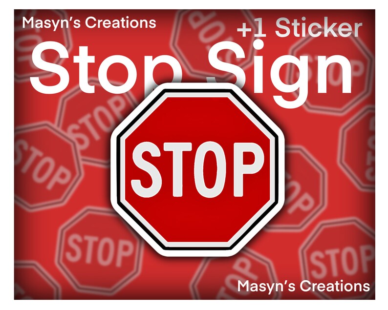 Stop Sign Sticker Meme Vinyl Stickers Stop Sign Street Sign Etsy