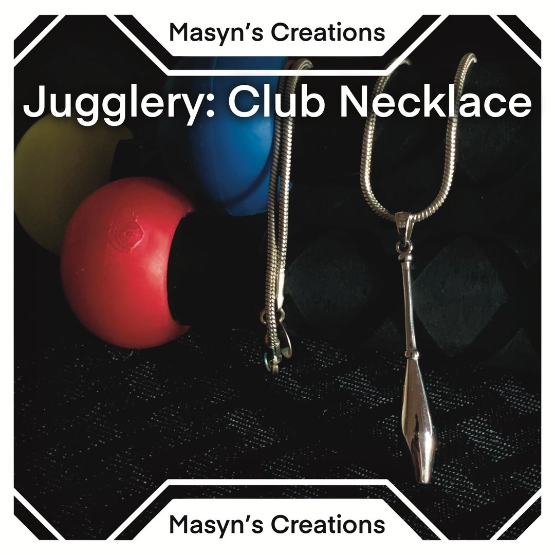 Jugglery Juggling Club Necklace Juggling Gift Circus Style Pendant