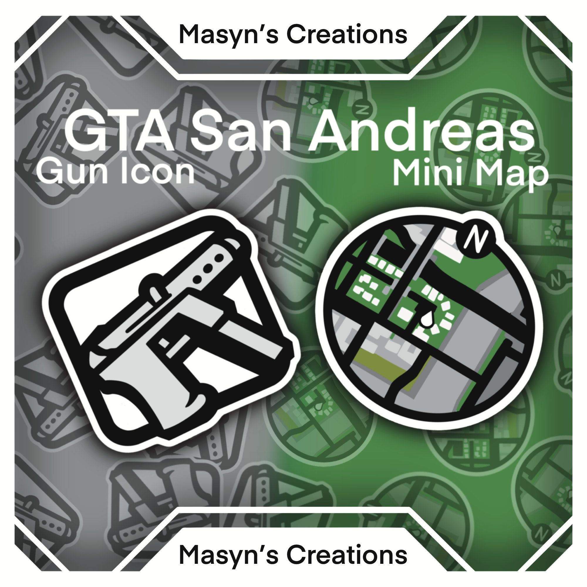 GTA V map Los Santos' Poster, picture, metal print, paint by Lucas