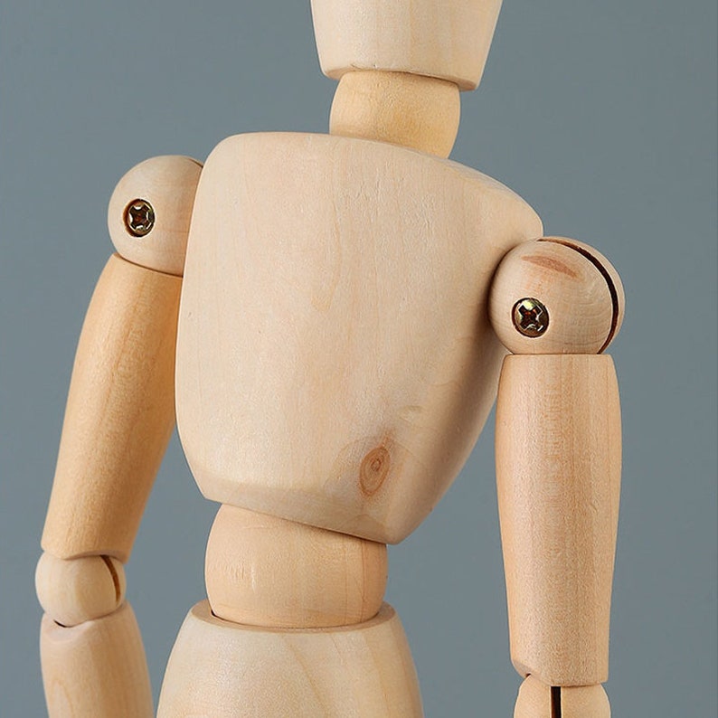 Comptine Wooden Manikin Blockhead Set of 3 Wood Artist Figure Etsy