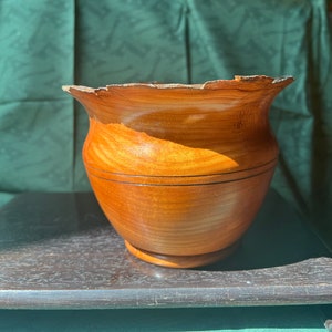 NY Cherry Burl Live Edge Hand Turned Bowl