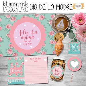 Shabby Mother&#39;s Day printable kit for breakfast or snack