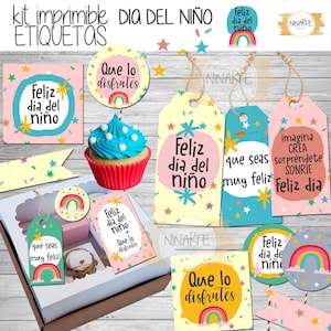 Kit de etiquetas para o dia das crianças para impressão