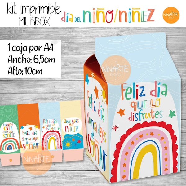 kit imprimible milkbx dia del niño