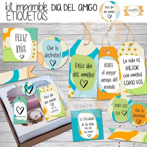 Printable friend&#39;s day label kit