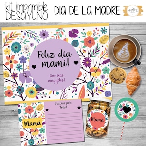 Printable Kit Mother&#39;s Day Flowers for breakfast or snack
