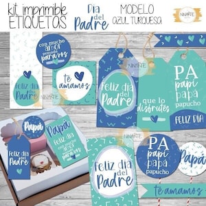 Kit de etiquetas para impressão para o Dia dos Pais