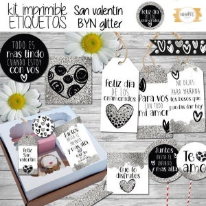 Printable kit Valentine's Day Valentine's Day glitter