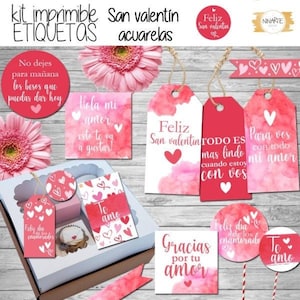 Kit para impressão em aquarela do Dia dos Namorados