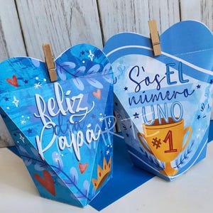 Druckbares Kit für hohe Schachteln, Vatertagsgeschenk, ideal zum Ausfüllen