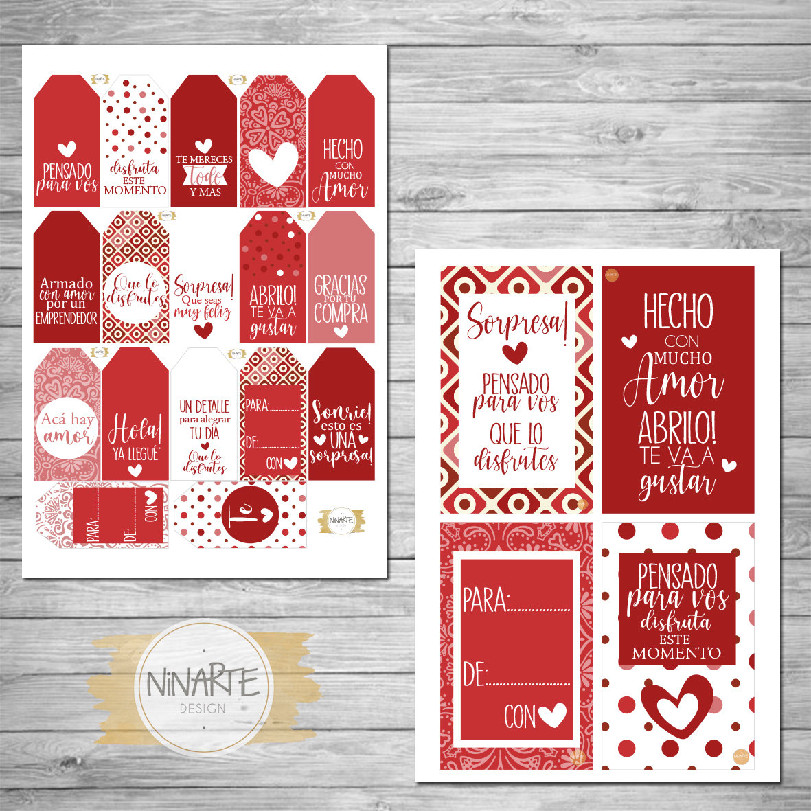Printable Kit Labels Red Entrepreneurs - Etsy