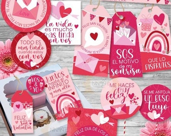 Printable kit Valentine's Day love labels