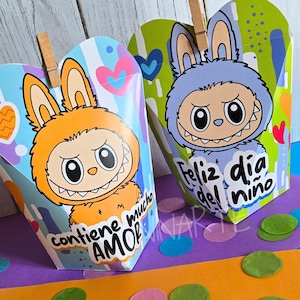 Printable kit for filling the box with Labubu Children&#39;s Day (downloadable PDF) Children&#39;s Day gift, candy, PDF template, childhood