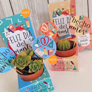 Utskrivbart kit, krukhållare för växter, suckulentplanter, presentask, present, nedladdningsbar PDF