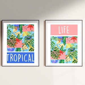 Printable tropical life Poster 8X10"