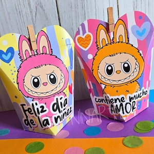 Printable kit for filling the Labubu Children&#39;s Day box (downloadable PDF) Children&#39;s Day candy gift PDF template for children