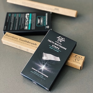Cotagious Smile Natural Activated Charcoal Coconut Teeth Whitening Kit Cruelty-Free 100% Biodégradable Eco-Friendly