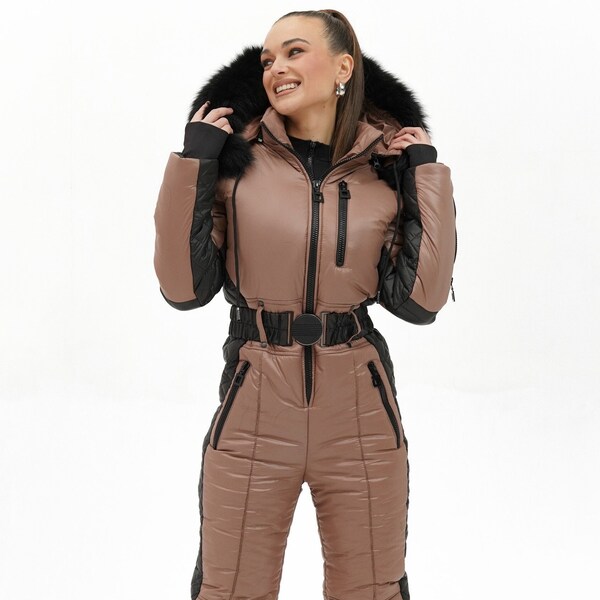 LUNA Girls Snowsuit - Water-repellent Hooded Ski Suit For Winter Sports