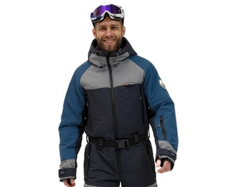 Ski jumpsuit for men Membrana waterproof ski suit Ski gifts for men Gift for snowboarder