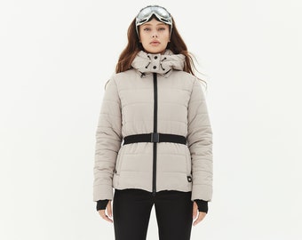 Membrane waterproof ski suit Womens ski jacket and pants  Membrane ski jacket and black ski pants for women Gift for skier