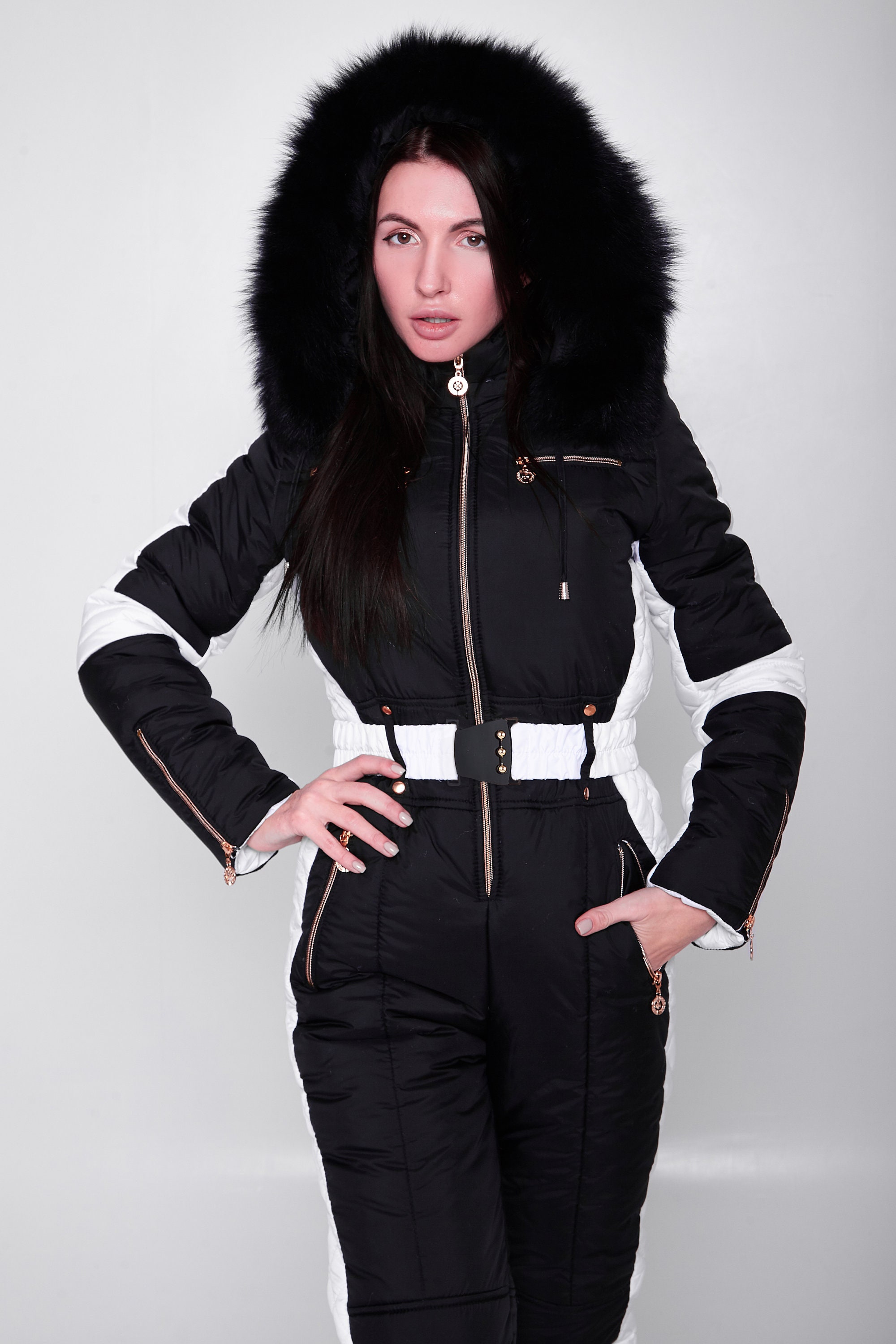 Womens Snowsuit White Womens Ski Suit Black Ski Suit Warm Etsy UK
