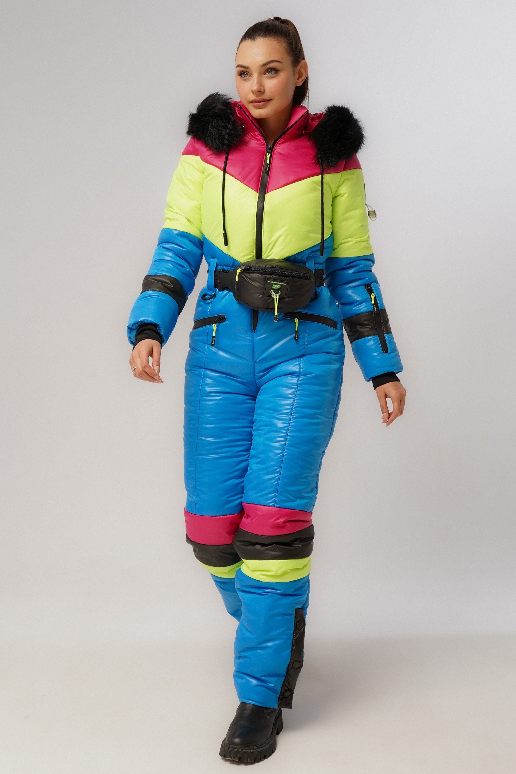 Bright Ski Jumpsuit Warm Womens Snowsuit Winter Outwear for - Etsy