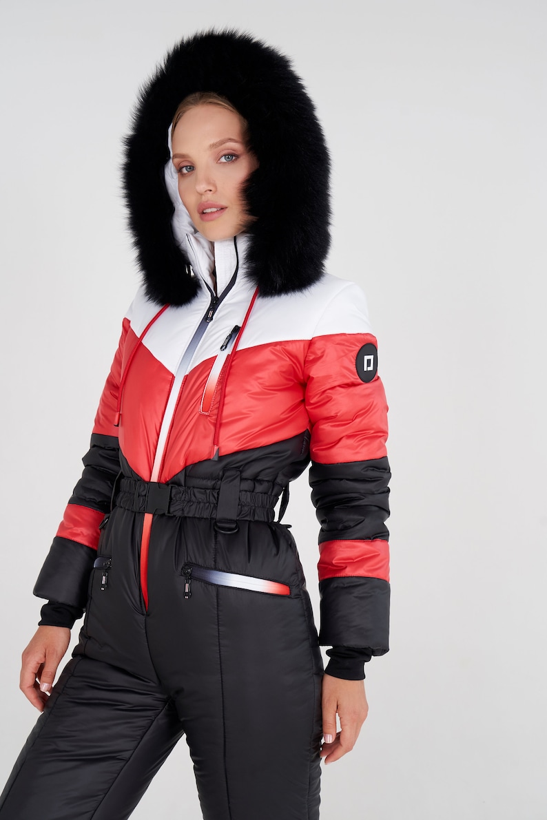 Womens Snowsuit White Womens Ski Suit Black Womens Ski Suit Etsy